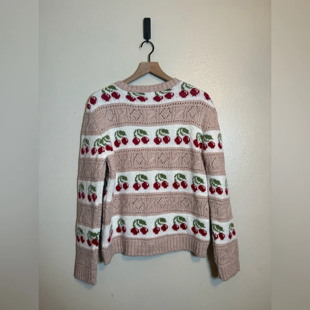 Urban Outfitters Kimchi Blue Cherry Print Knit Cardigan - Picture 6 of 7
